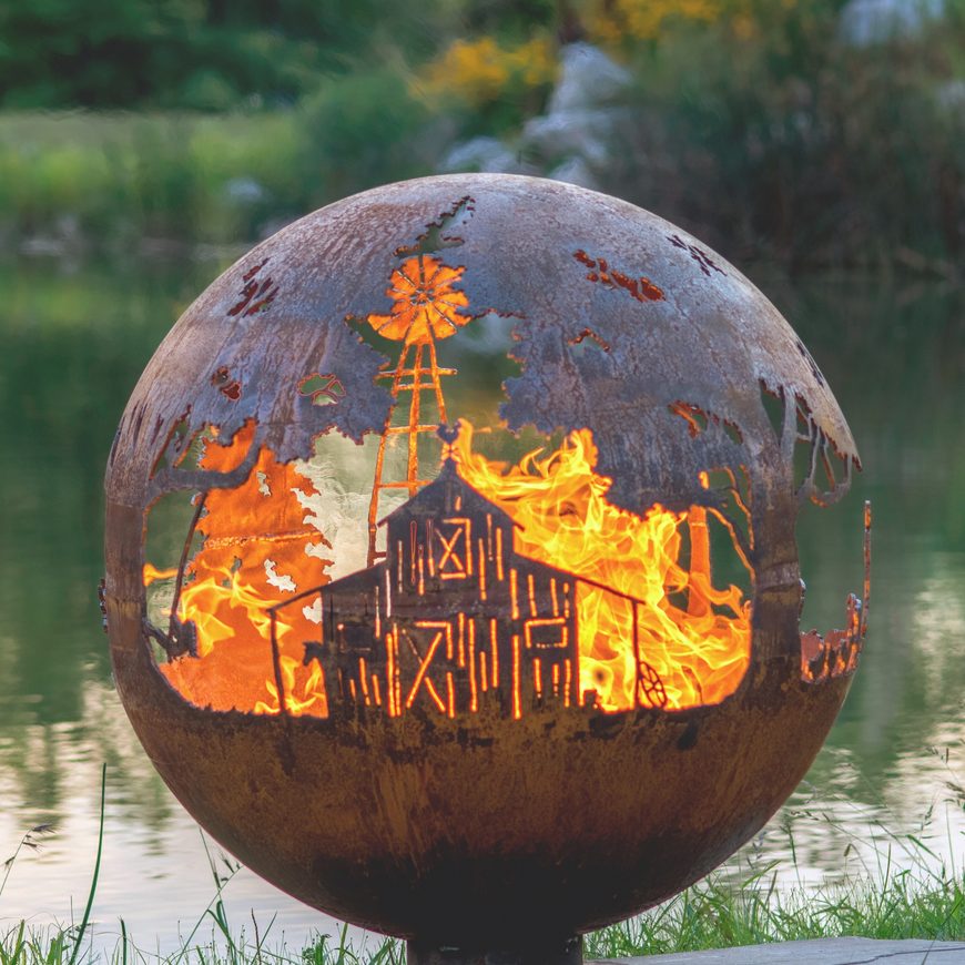 Beautiful  Blue Rhino Gas Fire Pit Photograph