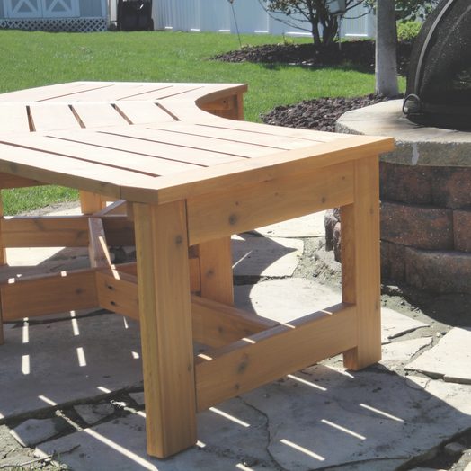 Wonderful  Curved Fire Pit Bench Photo